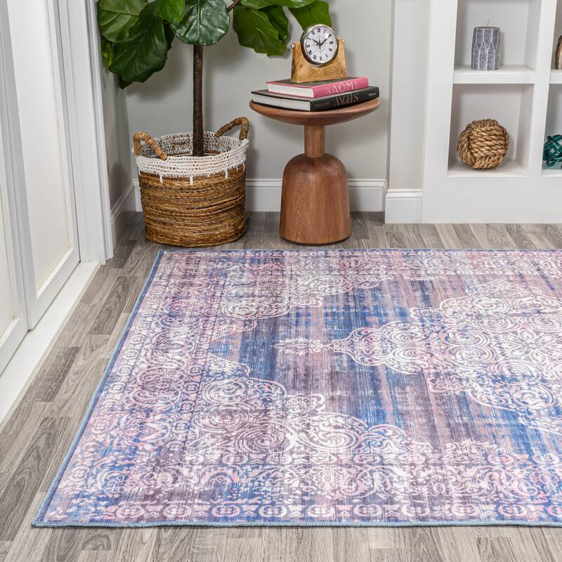 JONATHAN Y Asa Bohemian Medallion Machine Washable Area Rug