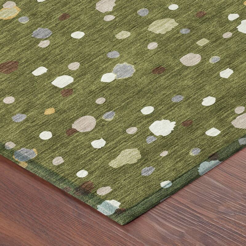 Machine Washable Indoor/ Outdoor Contemporary Sheinelle Chantille Rug