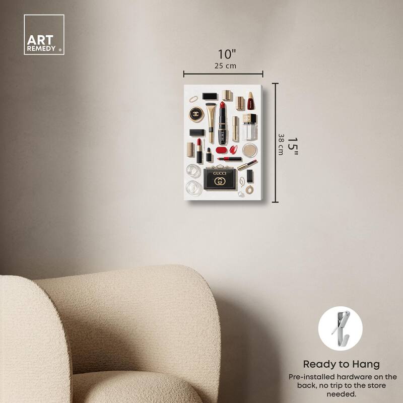Luxury Makeup Collection II Canvas by Art Remedy, Gallery Wrapped