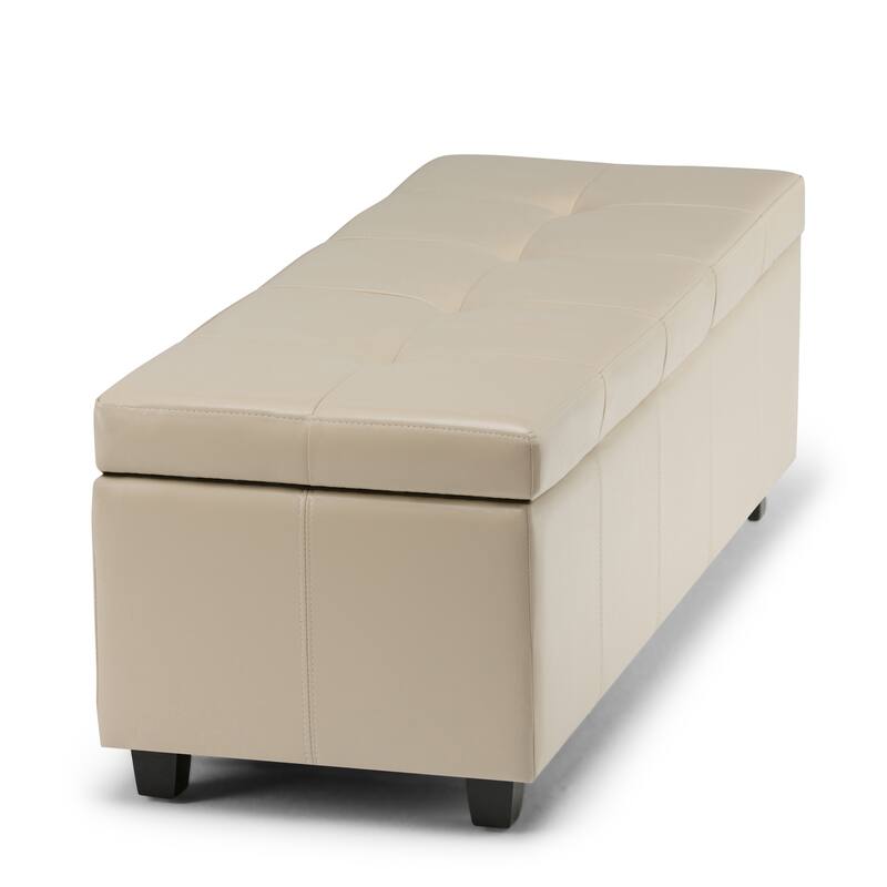 WYNDENHALL Cambridge 48 inch Wide Contemporary Rectangle Storage Ottoman