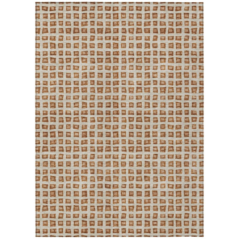 HomeRoots Geometric Transitional Rectangle Outdoor Rug