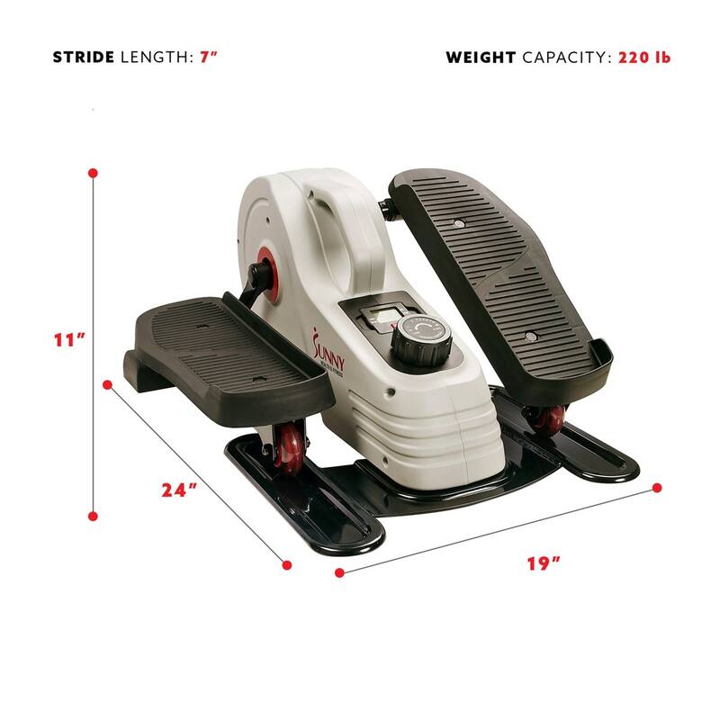 Sunny Health & Fitness Magnetic Under Desk Elliptical -SF-E3872