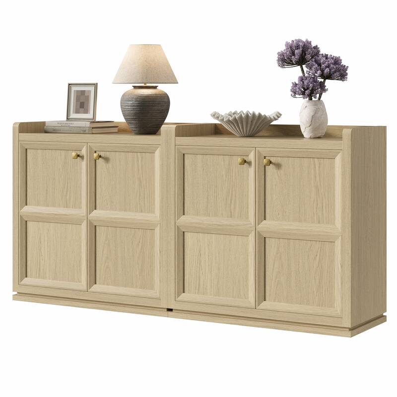 Multifunctional Minimalist Side Cabinet with 3D Design