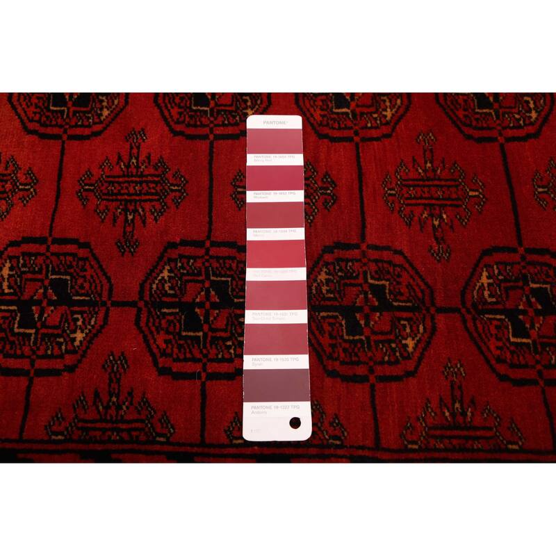 ECARPETGALLERY Hand-knotted Teimani Red Wool Rug - 4'1 x 5'10