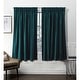 preview thumbnail 10 of 17, ATI Home Velvet Heavyweight Pinch Pleat Top Curtain Panel Pair 27X63 - Teal