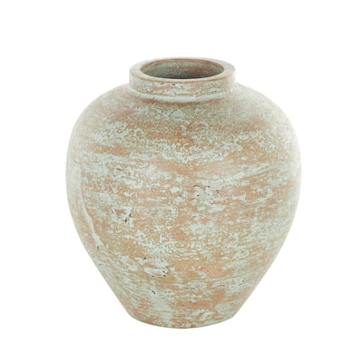 Ceramic Antique Style Textured Patina Decorative Vase - Brown - Roche River Decor