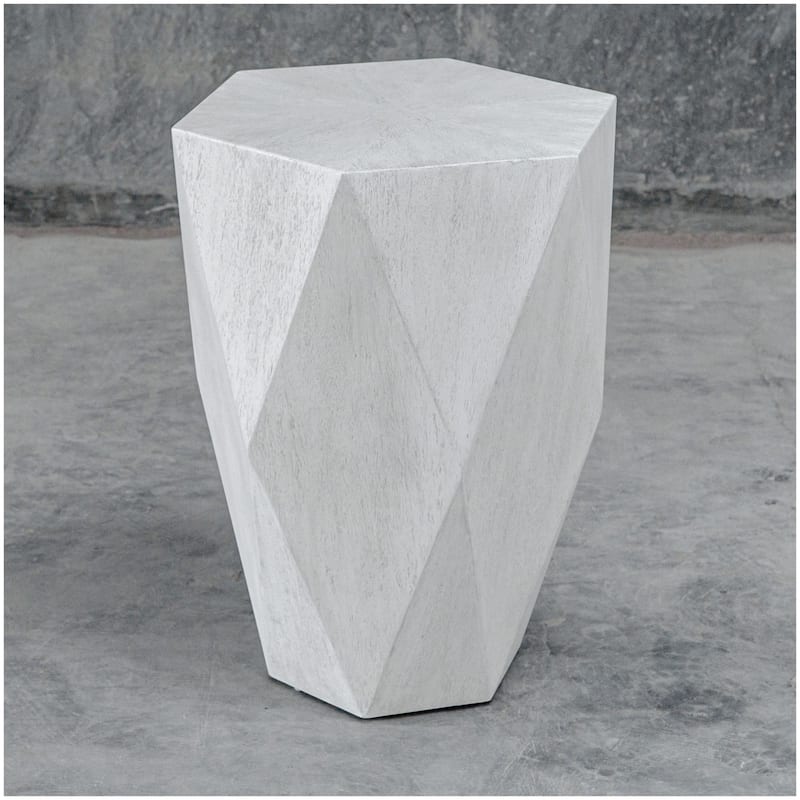 Uttermost 25164 Volker 19"W Modern Solid Geometric Faceted Accent Side
