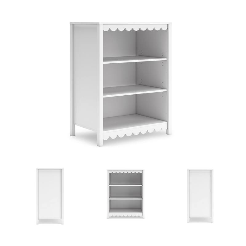 Signature Design by Ashley Hallityn White Bookcase - 31.61" W x 19.84" D x 41.14" H
