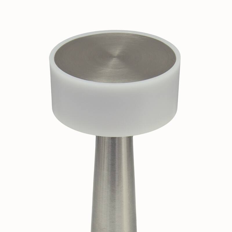 LED Metal Saucer Mini Touch Sensor Desk Lamp - 8.5" - Silver