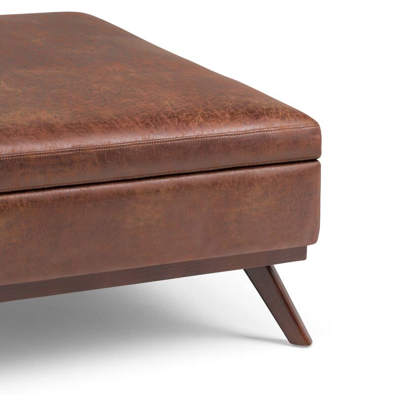 Square Coffee Table Storage Ottoman