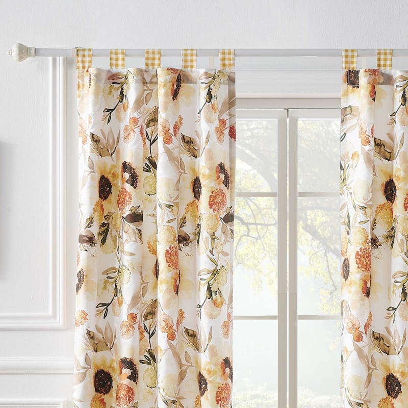 Greenland Home Fashions Somerset Farmhouse 84-inch Curtain Panels (Set of 2)