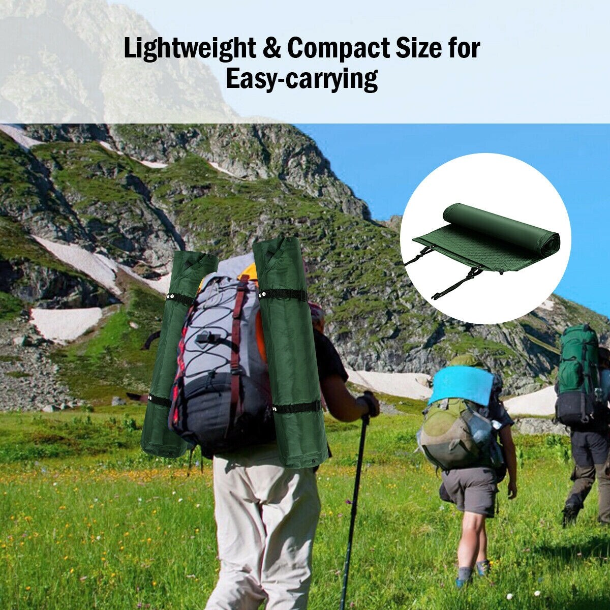 Shop Goplus Self Inflating Sleeping Pad Comfortable Foam Camping Mat Air Overstock 28255427