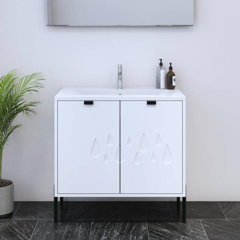 Teardrop 2D 80 Floating Bathroom Vanity (32" Width)