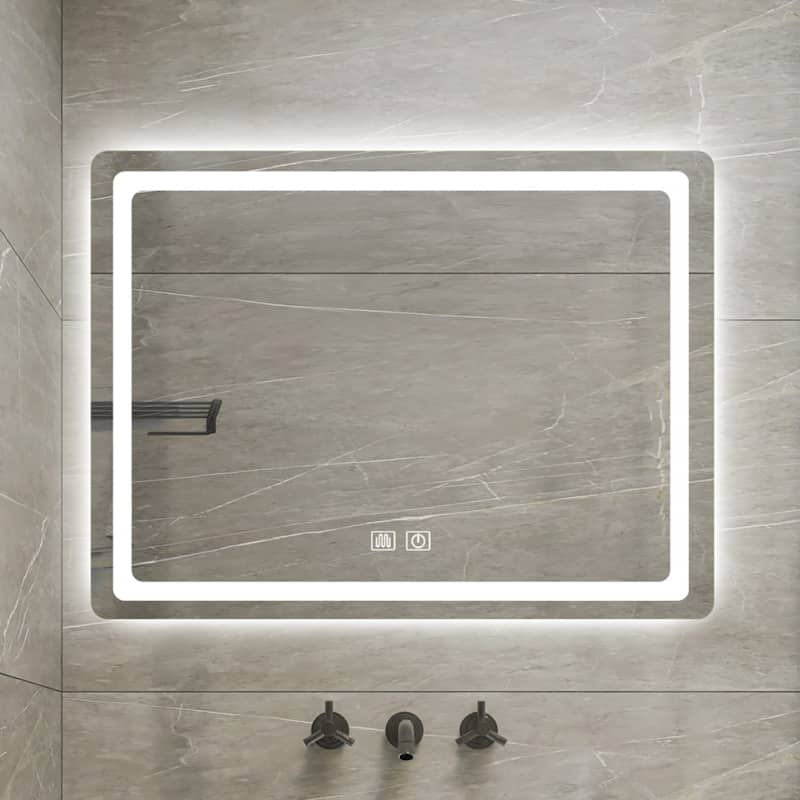 Rectangular Round Corner Bathroom Vanity Mirror
