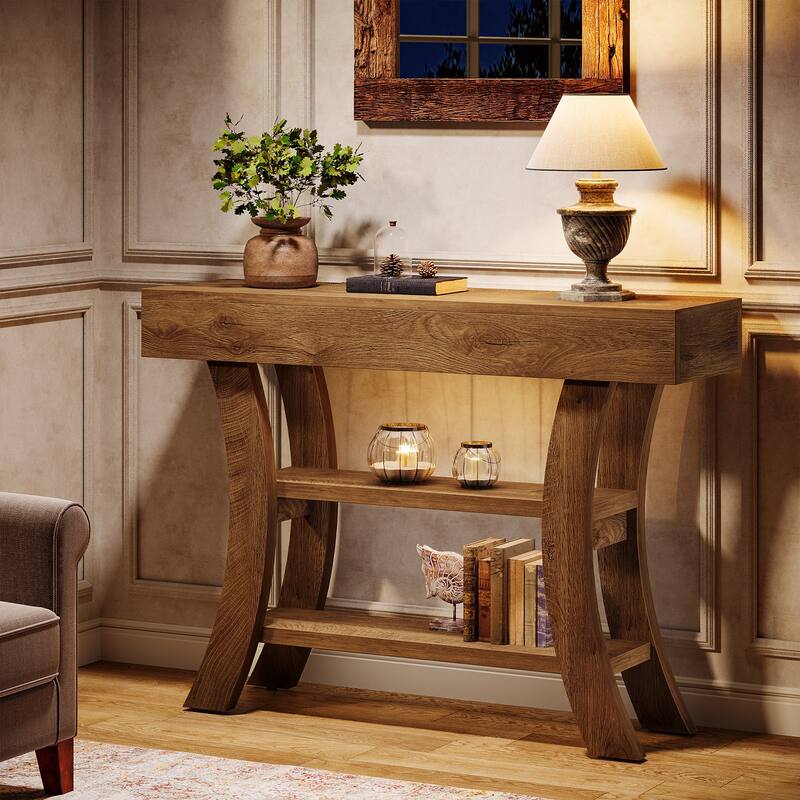 41-Inch Small Console Table with Curved Frame