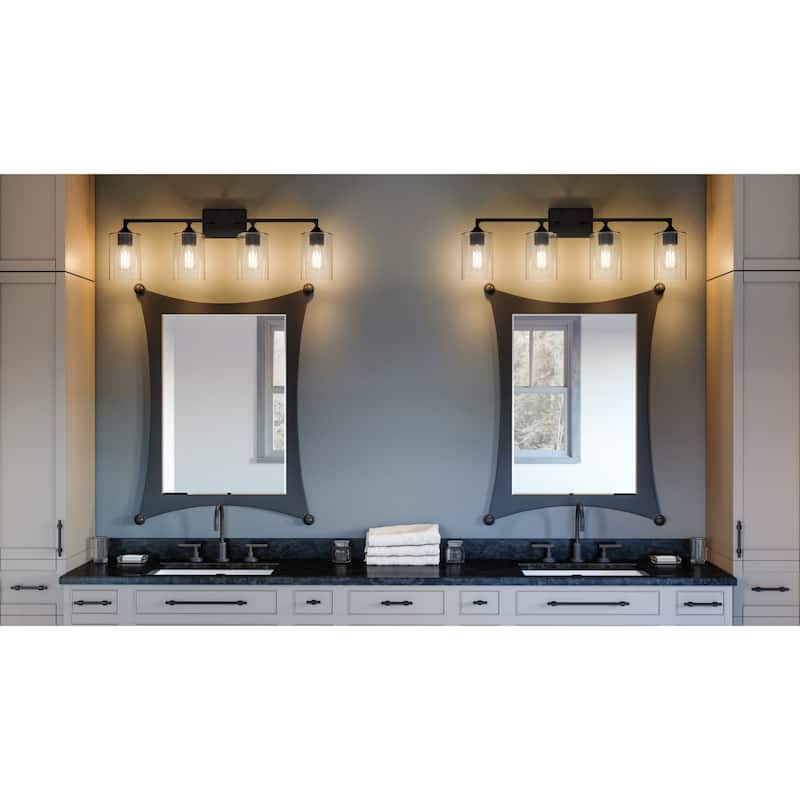 Bellevue QZBF79911 Usipetes 4 Light 34" Wide Vanity Light with Clear