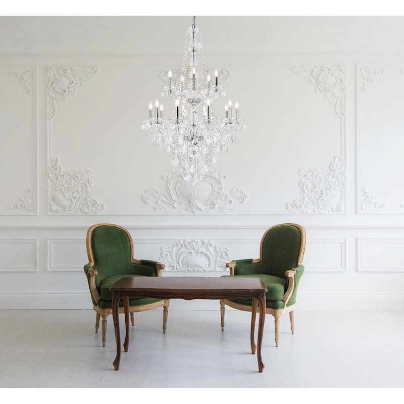 Verona 15-Light 33 in. Chandelier (Available in Chrome and Gold)