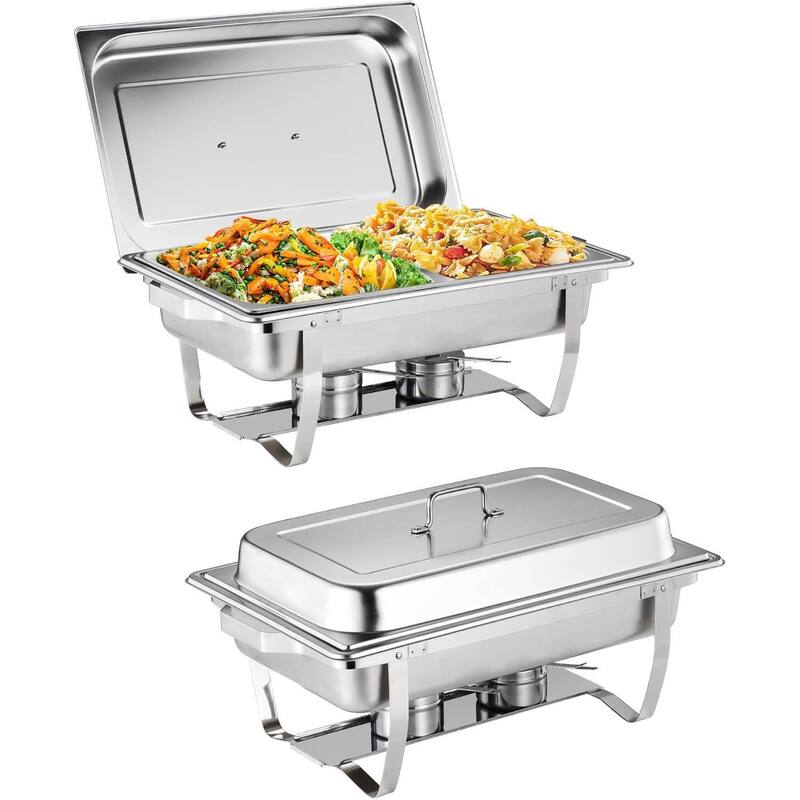 8QT Chafing Dish Buffet, Warmers Food Servers Sets - 2 Pcs