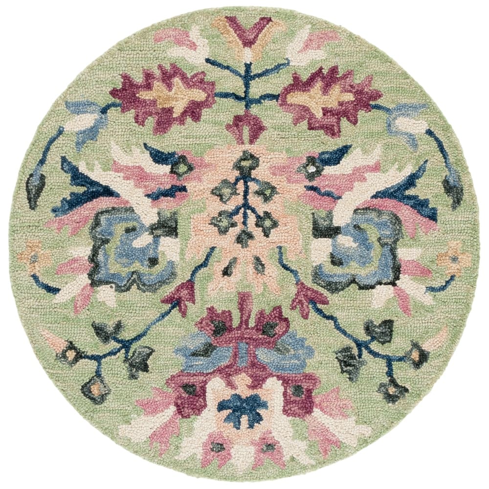 SAFAVIEH Handmade Jardin Mesure Floral Wool Rug
