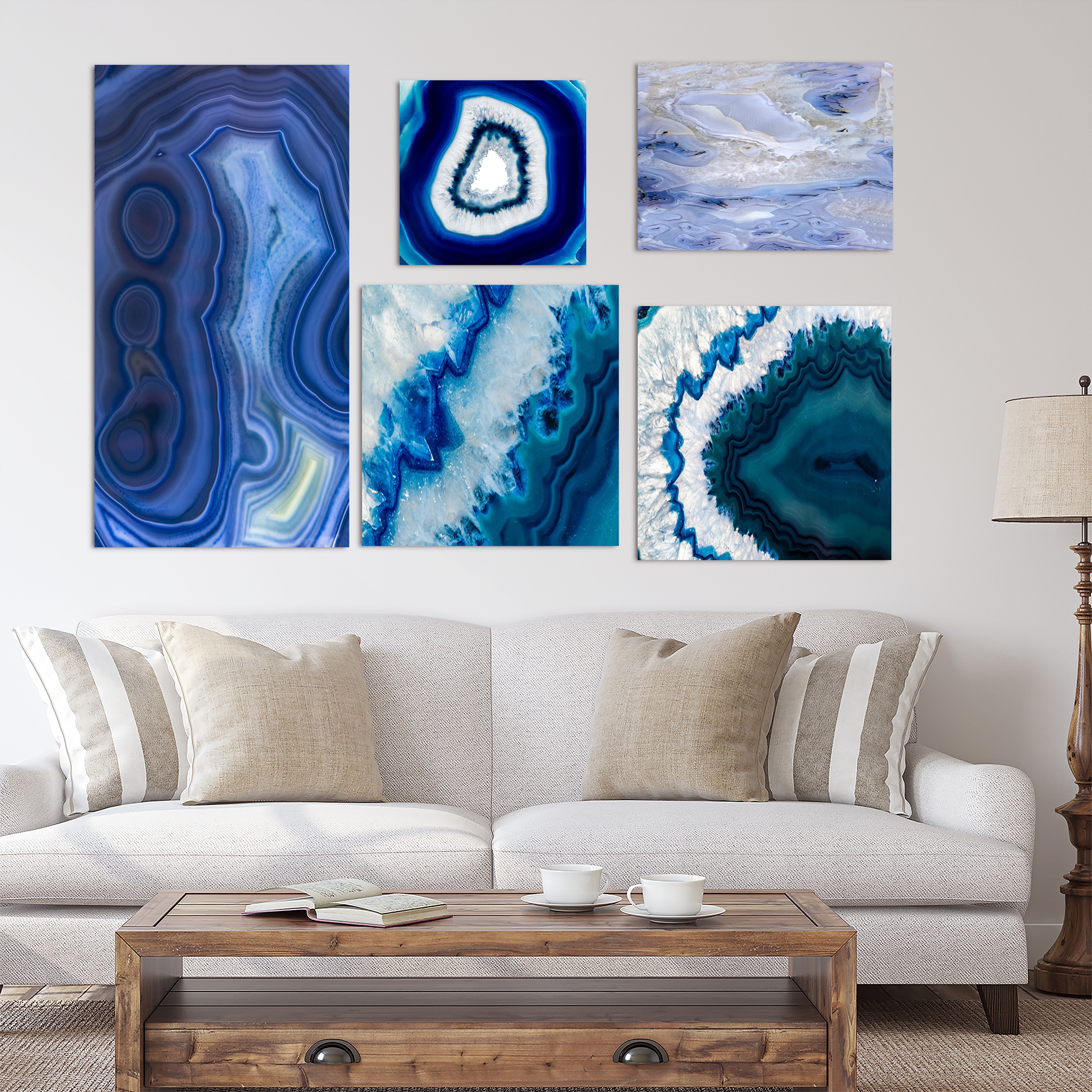 Shop Designart Geode Collection Traditional Wall Art Set Of 5