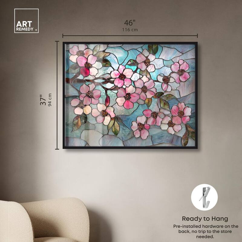 Shimmering Spring Blossoms II Shadowbox by Art Remedy