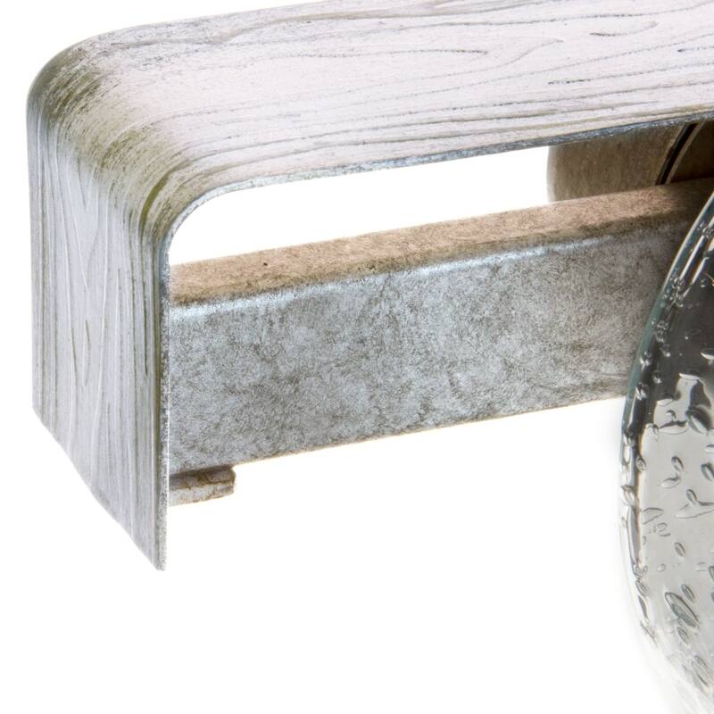Gulliver Collection 4-Light Galvanized Finish Clear Seeded Glass Coastal Bath Vanity Light