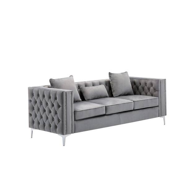 Shop Lorreto Modern Contemporary Velvet Sofa Couch On Sale Overstock 28001669