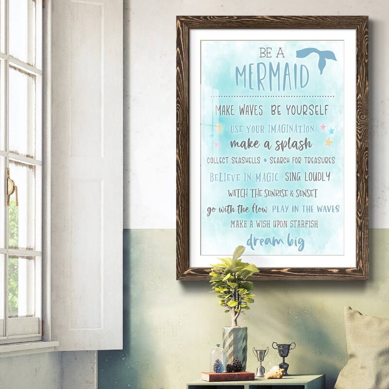Be a Mermaid-Premium Framed Print - Ready to Hang