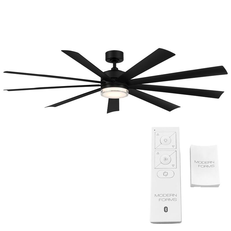 Wynd XL Indoor and Outdoor 9-Blade Smart Ceiling Fan 72in with 3000K LED Light Kit and Remote Control