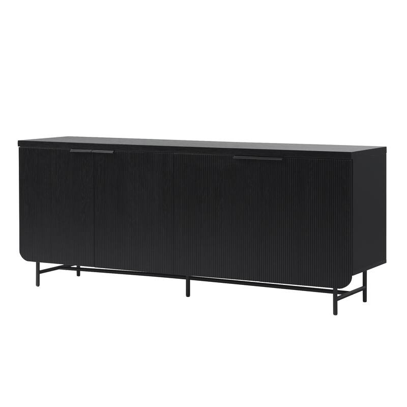Middlebrook Minimal Fluted Four-Door Buffet Sideboard