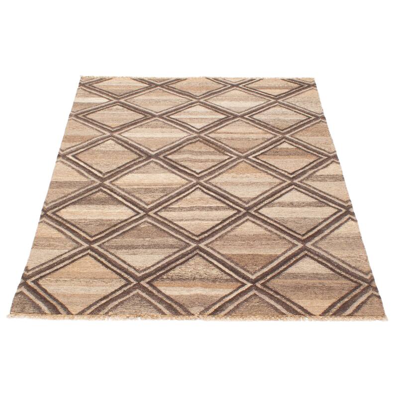 ECARPETGALLERY Flat-Weave Ankara FW Dark Brown Wool Kilim - 5'7 x 7'6