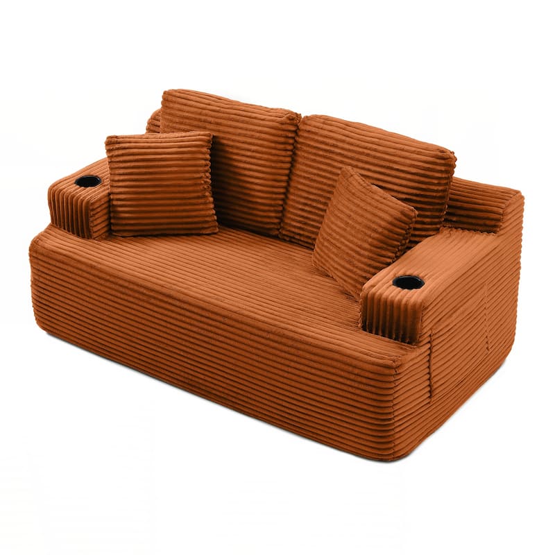 66.5''Boneless Sofa Couch with 2 Pillows Extra