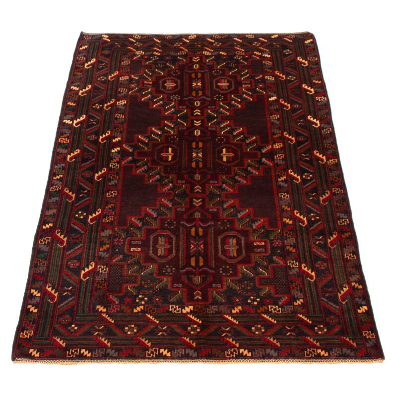 Teimani Red Rug 3'11" x 6'11" - 3'11 x 6'11