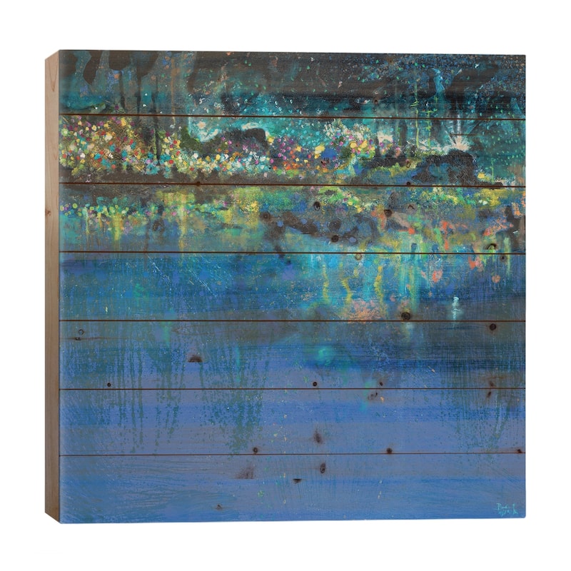 Lake Butler Abstract Print On Wood by Andy Beauchamp - Multi-Color - 26x26x1.5