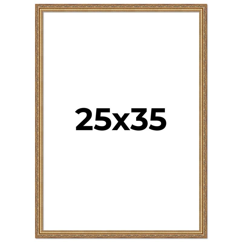 25x35 Frame Red Solid Wood Picture Frame Width 1.75 Inches | Interior Frame Depth 1 13/16 Inches