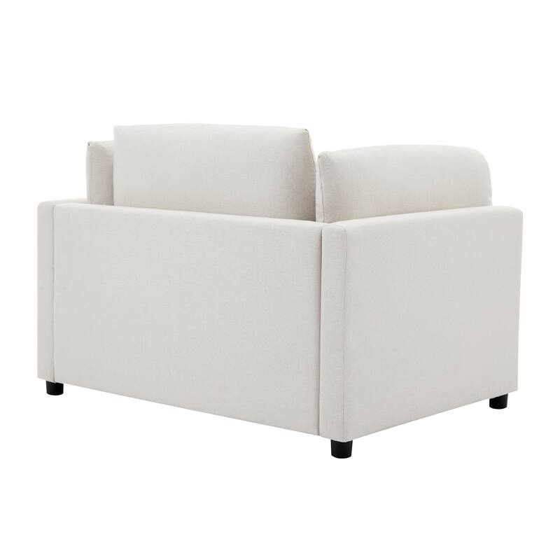 Roomfitters 50" Oversized Armchair with Ottoman, Modern Accent Chair, Lumbar Support, Reading Sofa for Bedroom