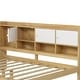 preview thumbnail 10 of 80, Multi-functional Daybed Wooden Platform Bed with Side Storage Cabinets and 2 Storage Drawers Underneath, Integrated Bookshelf