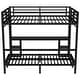 preview thumbnail 6 of 12, Convertible Queen Over Twin XL Metal Loft Bed with Foldable Sofa, Built-In Desk, Shelves, USB Ports & LED Lighting