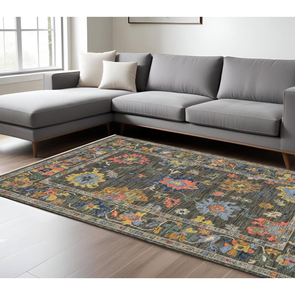 HomeRoots Oriental Traditional Rectangle Area Rug