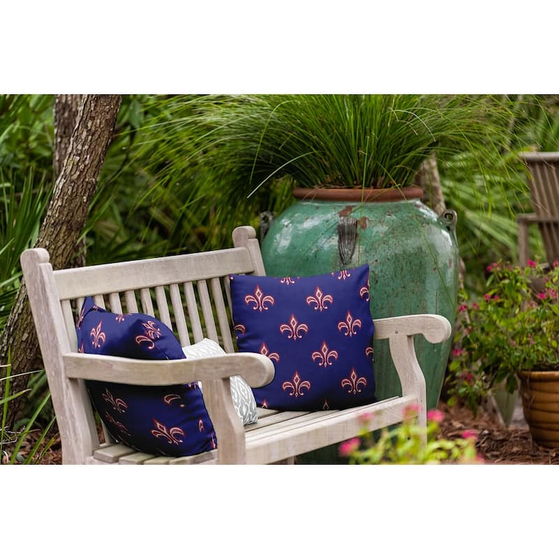 Fleur de Lis Indoor/Outdoor Throw Pillow