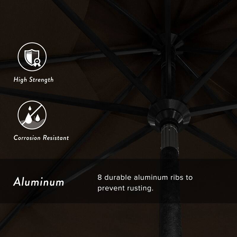 California Umbrella 11-Foot Round Aluminum, Crank Open Collar Tilt Patio Umbrella, Sunbrella Fabric
