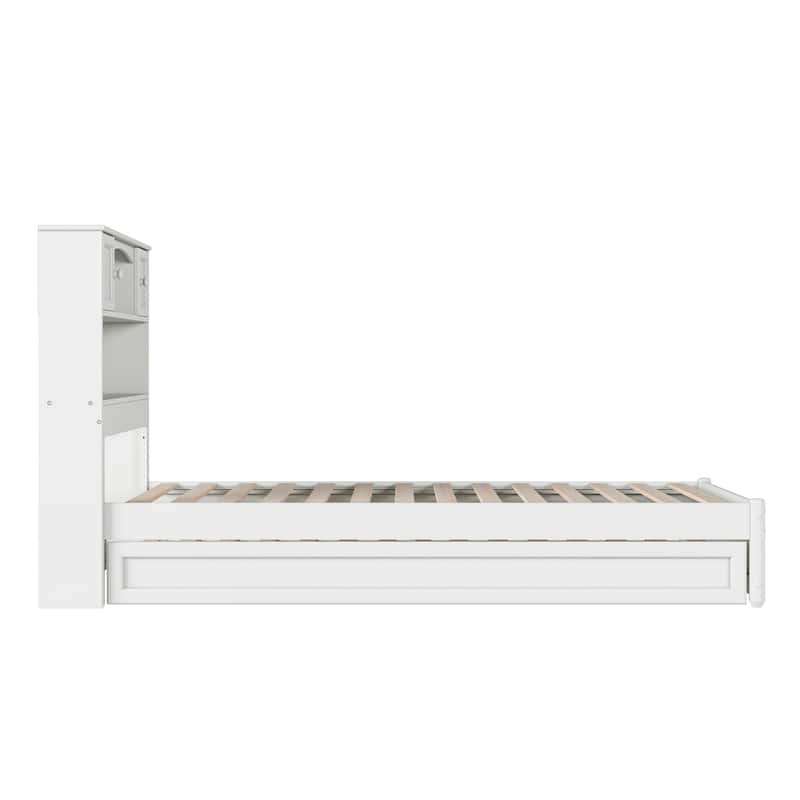 Hadley Platform Bed with Panel Footboard and Twin XL Trundle