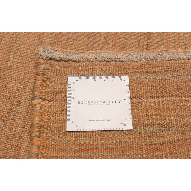 ECARPETGALLERY Flat-Weave Ankara FW Orange Wool Kilim - 10'4 x 12'0