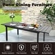 preview thumbnail 7 of 30, Seats of 7 & 9 Outdoor Dining Table Sets, Expandable Rectangular Metal Dining Table and 6 / 8 Rattan Chairs