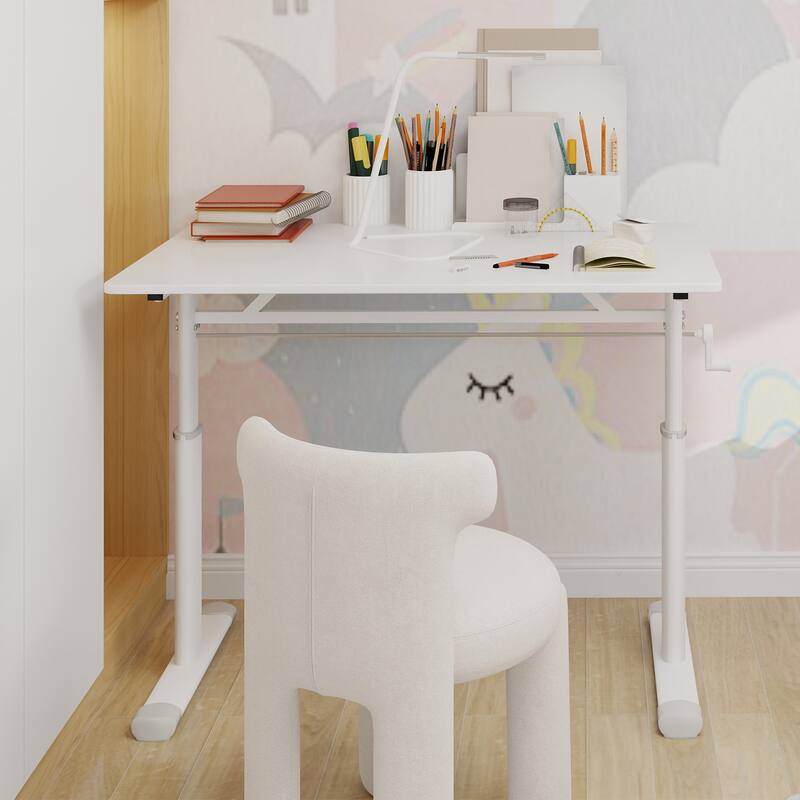 Adjustable Study Desk for Kids & Adults - Height-Adjustable, Multi-Purpose Home/Office Desk, Compact Design