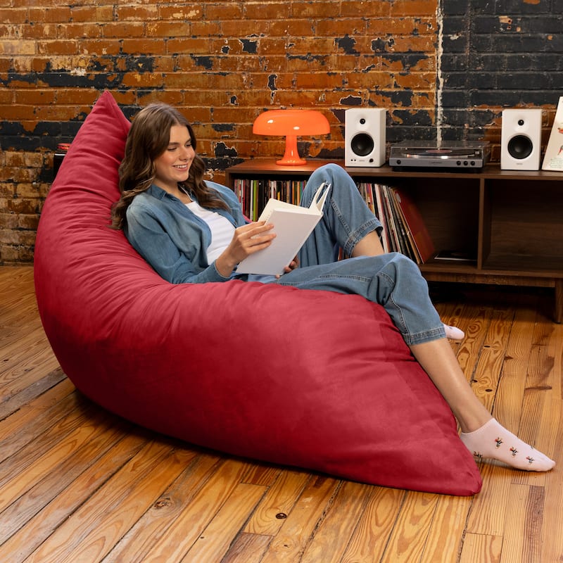 Jaxx 5.5' Huge Bean Bag Floor Pillow and Lounger for Adults - Microsuede