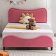 preview thumbnail 13 of 13, Mixoy Kids Bed with Curved Upholstered Headboard,Childs Princess Bed