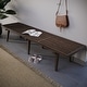preview thumbnail 40 of 60, Solid Wood Entryway Bench Rubberwood Platform Vanity Bench with Slatted Design for Living Room & Bedroom Furniture 72-Inch Wide - Walnut Dark