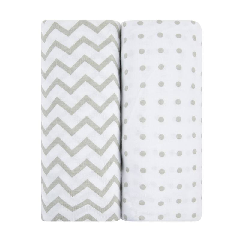 Ely's & Co. Baby Fitted Waterproof Bassinet Sheet Set - 2 Pack - 32" x 16"