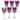 Majestic Gifts European Glass Wine Goblet-Amethyst- Set/6-7.5 Oz.
